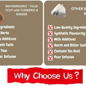 Tulsi Leaves Tea with Turmeric and Ginger 8 oz Boost Immunity Caffeine Free Pack of 1