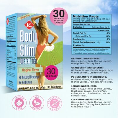 Uncle Lee's Tea Body Slim Tea Dieters Tea Caffeine Free Chinese Herbal Tea with Senna Leaves 30 Tea Bags