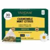 VAHDAM Chamomile Mint Citrus Green Tea Bags Low Caffeine Individually Wrapped Chamomile 30 Tea Bags