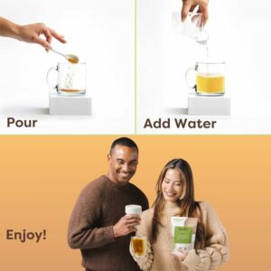 Waka Instant Green Tea Mix Classic 100% Tea Leaves No Additives Unsweetened Tea Powder for 50 Quarts or 200 Cups