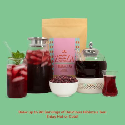 Zeeza Hibiscus Tea 1LB Organic Hibiscus Flowers from Egypt Cut & Sifted