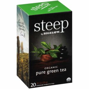steep Organic Pure Green Tea 20 Count Pack of 6 120 Tea Bags Total