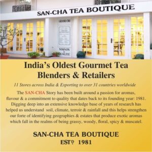 Sancha Tea Boutique Tulsi White Tea 25 Pyramid Bags Indian Holy Basil Leaves with Silver Needle White Tea
