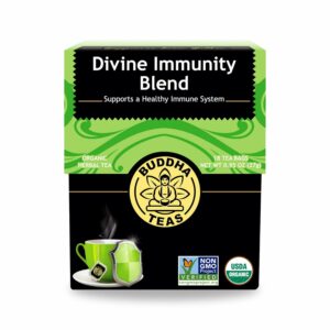 Buddha Teas Organic Divine Immunity Blend With Antioxidants & Minerals 18 Teabags