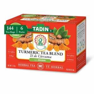 Tadin Turmeric Blend Herbal Tea 24 Tea Bags Per Box Pack of 6
