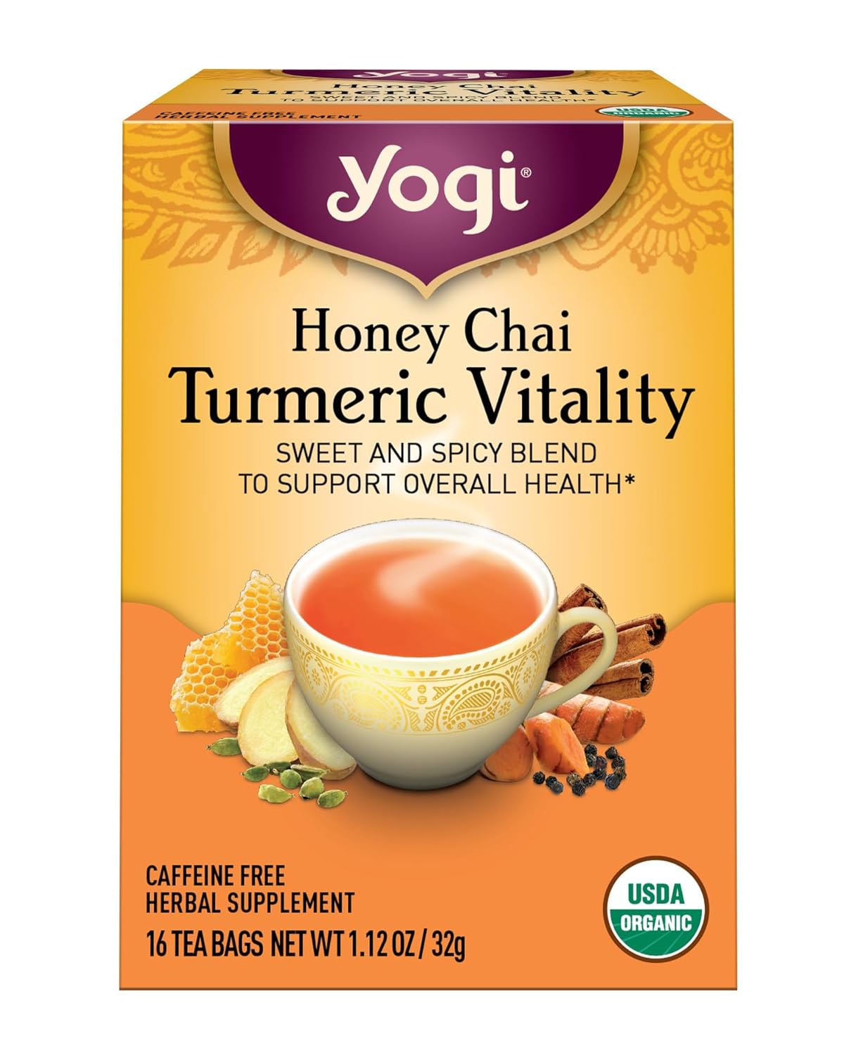 Yogi Tea Honey Chai Turmeric Vitality 16 Teabags