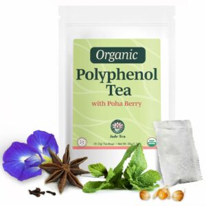 Jade Tea Organic Polyphenol Tea Antioxidant Rich for Inflammation Support 25 Teabags