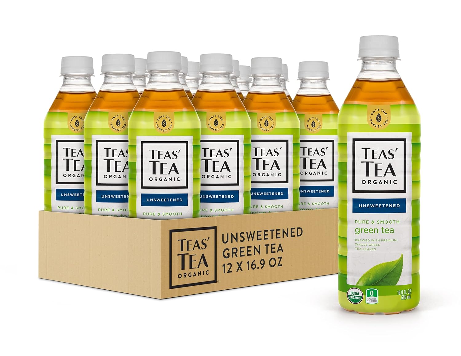 Teas' Tea Unsweetened Pure Green Tea Pack of 12