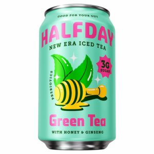 Halfday Prebiotic Green Tea With Honey & Ginseng 12 Fl Oz Can