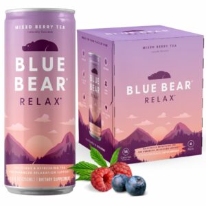 Blue Bear Relax Mixed Berry Tea Ready to Drink Pack of 4