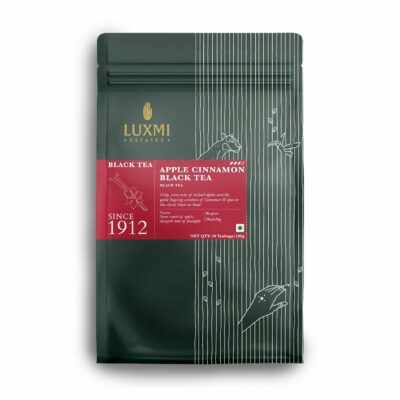 Luxmi estates Apple Cinnamon Black Tea 50 Tea Bags 100g 50 Cups Bulk Pack