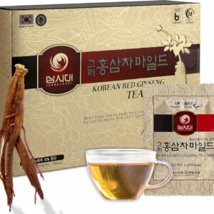 SAMSIDAE Korean Panax Red Ginseng Instant Tea Box of 50 Sachets
