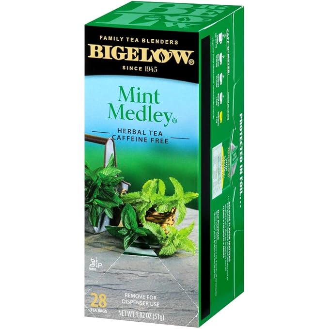 Bigelow Mint Medley Herbal Tea Bags 28 Teabags Pack of 1