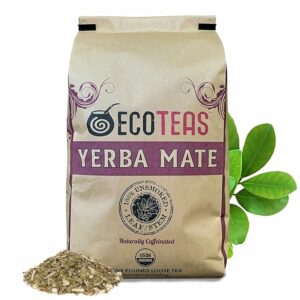 ECOTEAS Organic Yerba Mate Loose Leaf Tea Detox Herbal Tea for Natural Energy