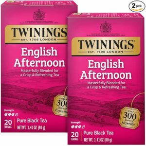 Twinings Tea, English Afternoon Tea 2 Pack 20 Tea Bags Each