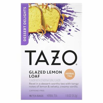 TAZO Glazed Lemon Loaf Dessert Delights Herbal Tea 15 Teabags