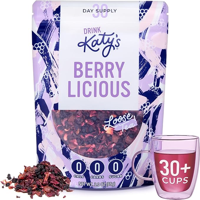 Katy’s Berrylicious Loose Leaf Tea Hibiscus Blueberry & Cranberry 30+ Cups