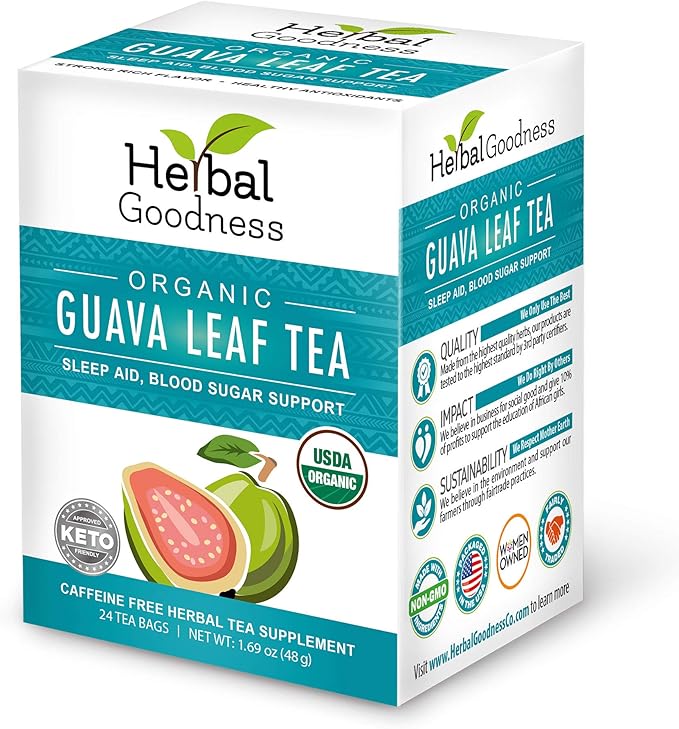 Guava Leaf Tea 24 Tea Bags 100% Organic Natural Guava Leaves Tea