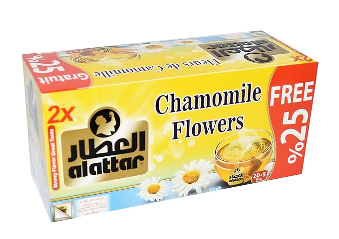 AlAttar Drink Herbal Chamomile Flowers Kosher Halal 20 Tea Bag