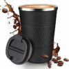12OZ Travel Coffee Mug Insulated Coffee Cup with Spill Leak Proof Lid