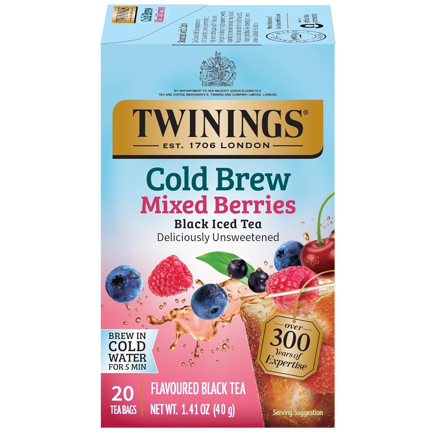 Twinings Mixed Berries Cold Brew Iced Tea Bags 20 Count Pack of 1 20 Teabags