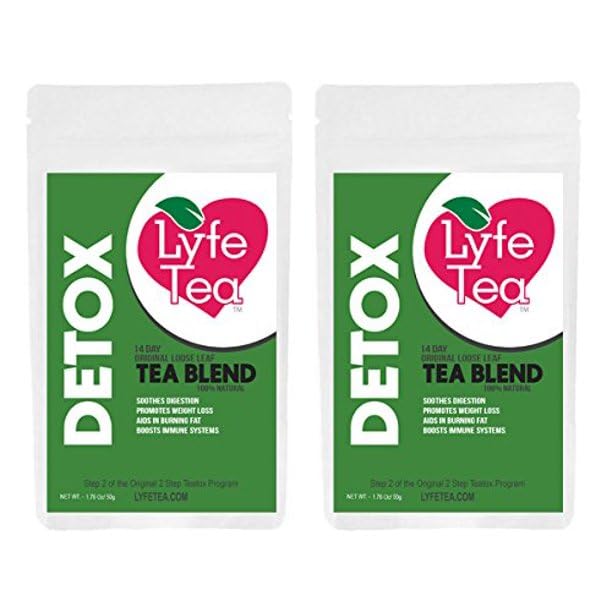 Lyfe Tea Detox Herbal Tea Natural Cleanse for Digestion Support Pack of 2