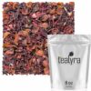 Tealyra Hibiscus and Rosehips Herbla Loose Leaf Tea Health Tonic Supports Healthy Blood Pressure Caffeine Free