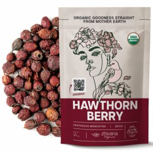 Organic Hawthorn Berry Tea 16 oz. High Blood Pressure Heart Health Support Relaxation