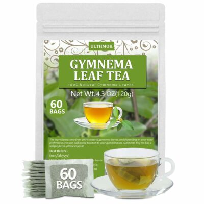 Premium 60 Gymnema Leaf Tea Bags Made with 100% Natural Gymnema Leaves for Diabetics