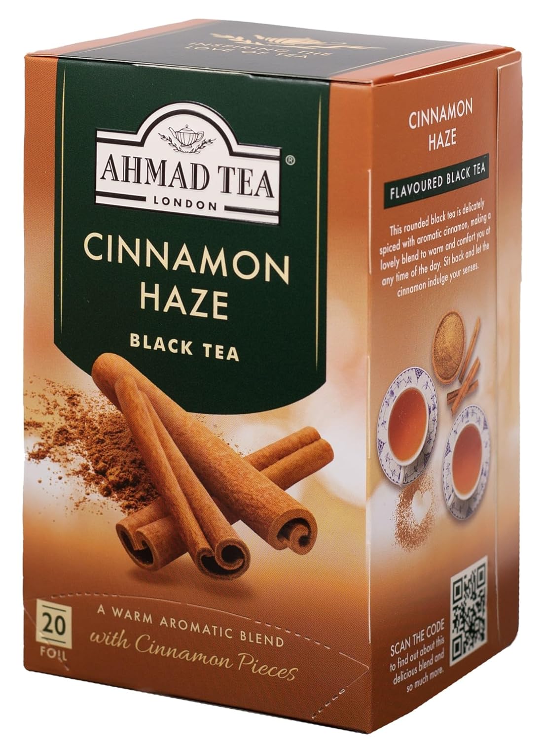 Ahmad Tea Cinnamon Haze Black Tea 20Count Boxes Brown