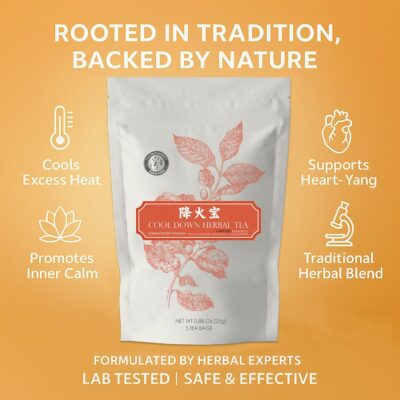 Herb Guru Cool Down Herbal Tea Bags Supports Inflammatory Response & Mood Balance
