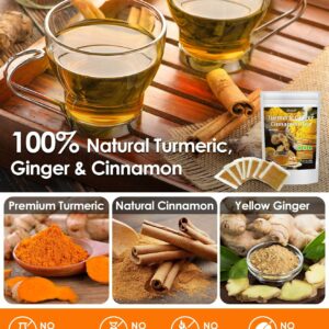 60Pcs Turmeric Ginger Cinnamon Tea Natural Turmeric Herbal Tea No Caffeine