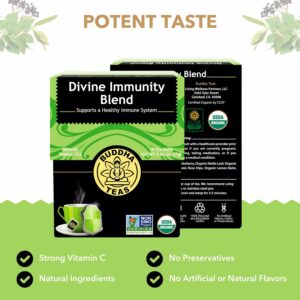 Buddha Teas Organic Divine Immunity Blend With Antioxidants & Minerals 18 Teabags