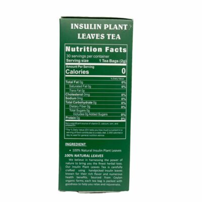 Dried Insulin Plant Leaves Tea Costus Igneus Herbal Tea 30 Tea Bags