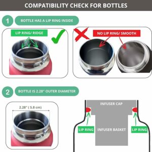 Lexlion Water Bottle Tea Infuser for Loose Leaf Tea