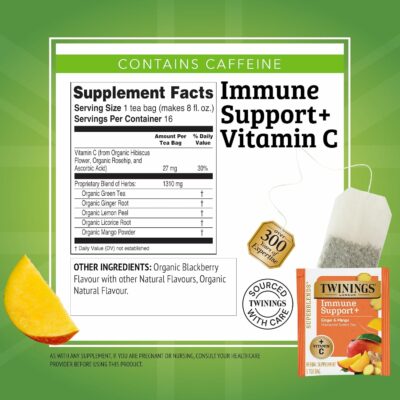 Twinings Superblends Immune Support Herbal Tea 16 Tea Bags Pack of 1