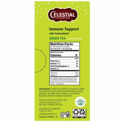 Celestial Seasonings Immune Support Green Tea 20 Tea Bags