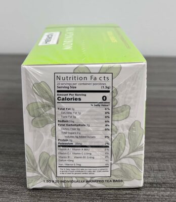 HELADIV Moringa Tea Energy & Immunity Booster Stress Relief 20 Individually Sealed Tea Bags
