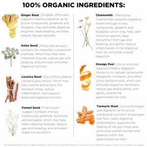 Organic Easy Digest Tea Gas Digestion Relief Bloating and Belly Comfort Loose Leaf