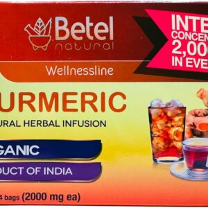 Betel Natural Curcuma Turmeric Tea Inflammation Support 24 Tea Bags