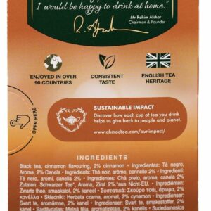 Ahmad Tea Cinnamon Haze Black Tea 20Count Boxes Brown