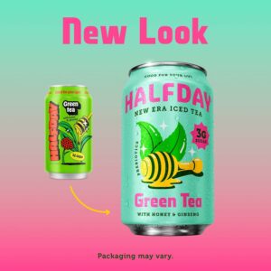 Halfday Prebiotic Green Tea With Honey & Ginseng 12 Fl Oz Can