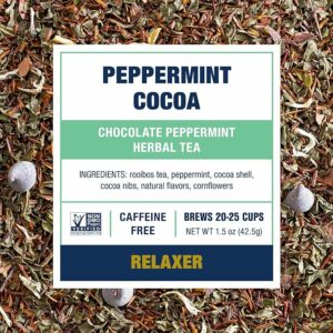 Tiesta Tea Cozy Peppermint Cocoa Premium Loose Leaf Blends Up to 25 Cups