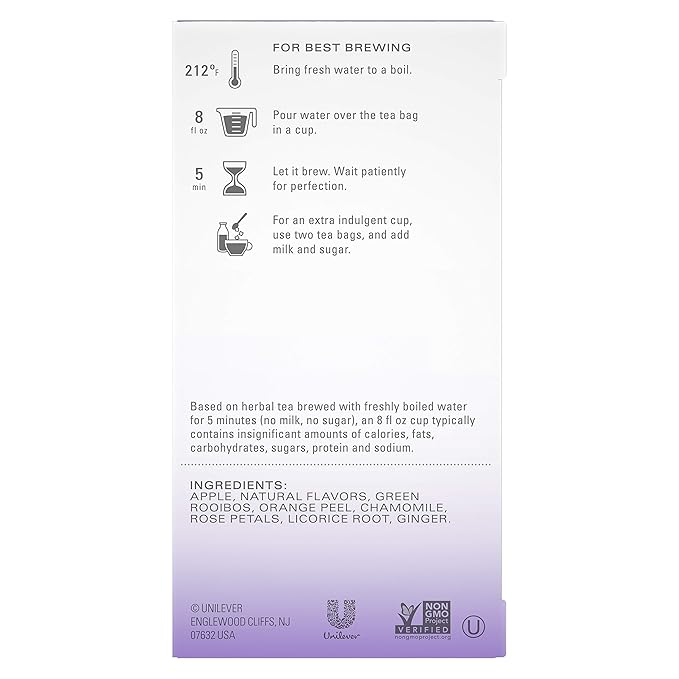 TAZO Glazed Lemon Loaf Dessert Delights Herbal Tea 15 Teabags