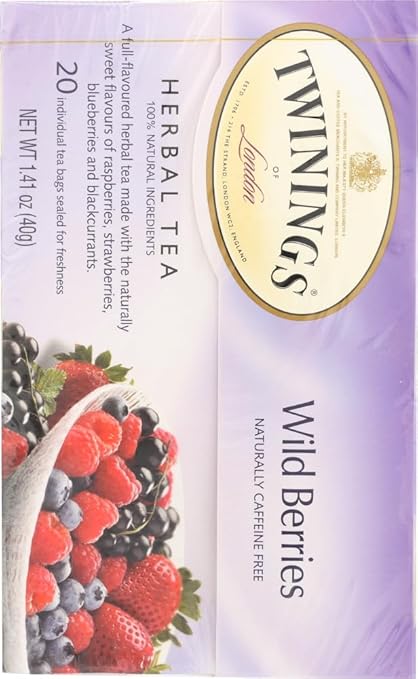 Twinings of London Wild Berries Herbal Tea Bags 20 Teabags