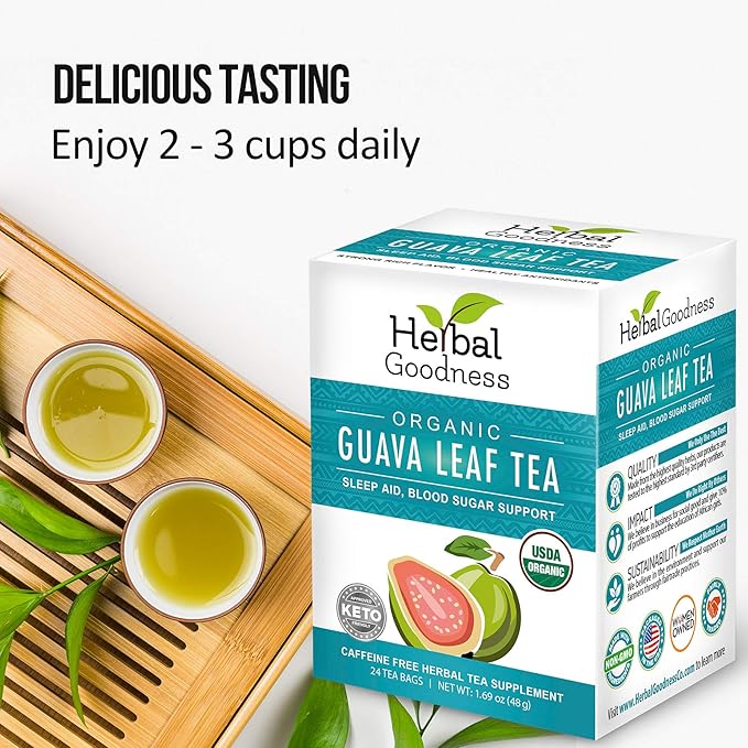 Guava Leaf Tea 24 Tea Bags 100% Organic Natural Guava Leaves Tea