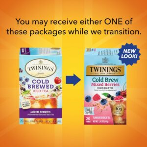 Twinings Mixed Berries Cold Brew Iced Tea Bags 20 Count Pack of 1 20 Teabags