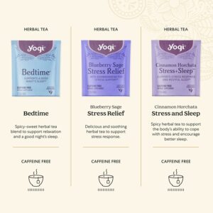 Yogi Relaxation Sampler Box 32 Tea Bags 8 Favorite Herbal Teas for Stress Relief & Sleep Organic & Caffeine Free