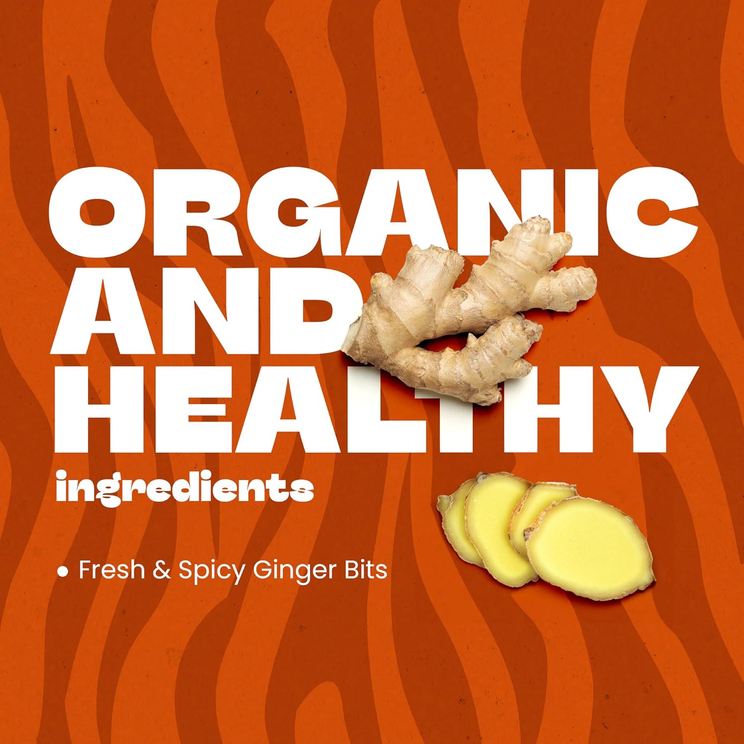 Tiger Organics Ginger Herbal Tea 100 Biodegradable Teabags Natural Immunity Booster & Healthy Digestion