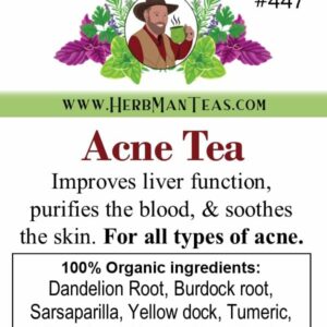 ACNE TEA Organic Herbal Blend to Support Clear Skin & Complexion 100% Organic